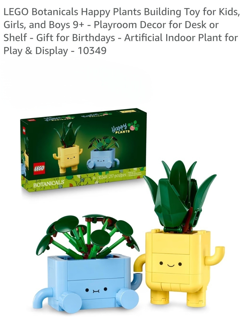 LEGO Happy Plants Set - Yellow & Light Blue Planters